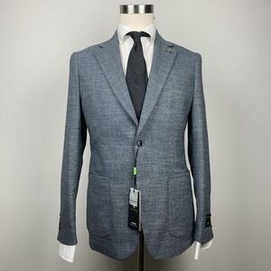 Tom Baine Men's Slim-Fit Sport Coat Blazer Jacket Size 38S Grey